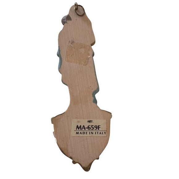 Vintage Italian Virgin Mary Baby Jesus Holy Water Font Religious Figurine Italy - Picture 7 of 10